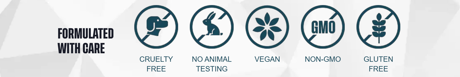 Ginawa nang maingat โ walang kasamang cruelty, walang animal testing, vegan, non-GMO, walang gluten