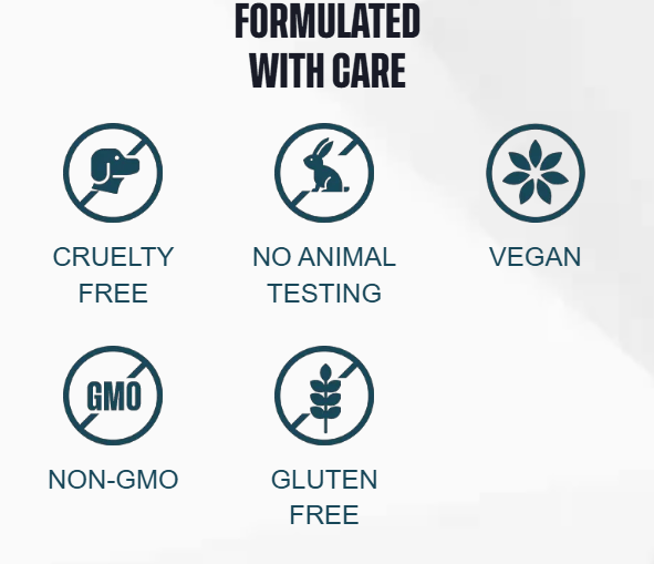 Ginawa nang maingat โ walang kasamang cruelty, walang animal testing, vegan, non-GMO, walang gluten