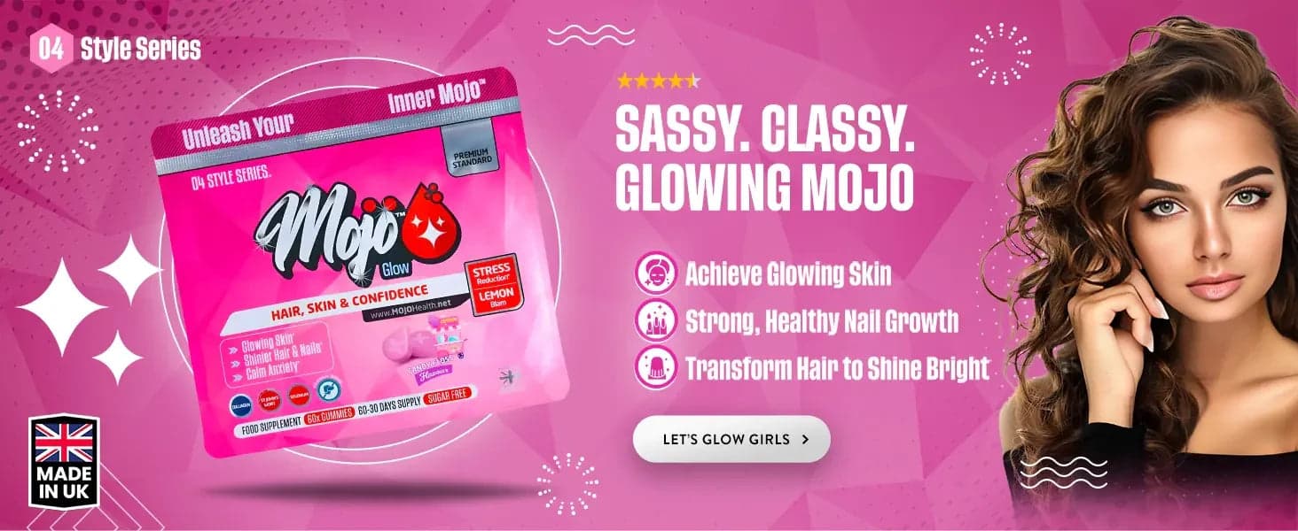 Mojo Glow hair, skin and confidence โ sassy, classy, glowing Mojo: makakuha ng glowing skin, malakas na healthy nail growth, baguhin ang buhok para magniningning. Let's glow girls.